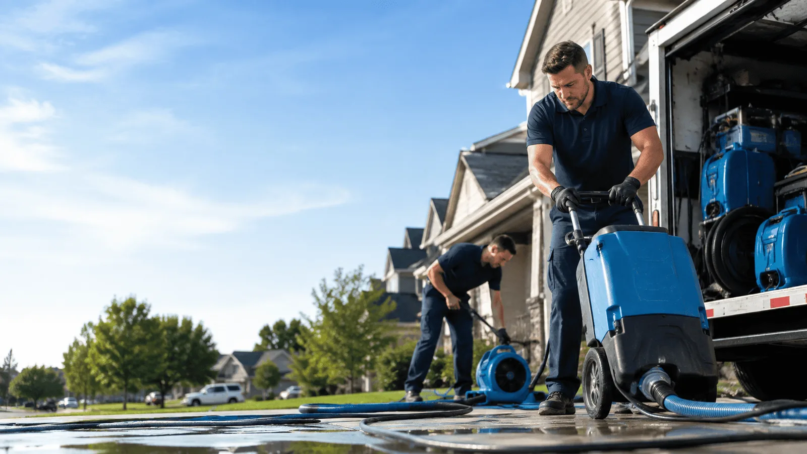 Dehumidification being performed in Whitinsville, MA